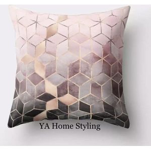 YA Home Styling - Sierkussen 45x45 cm - Roze Goud