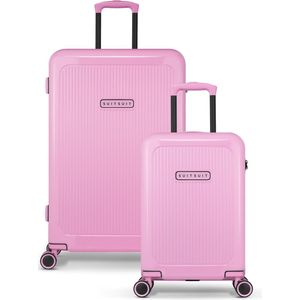 SUITSUIT Kofferset 2 delig - Reiskoffer groot - Handbagage koffer 55x35x20 - Kofferset - Veilig TSA Cijferslot - Reiskoffer set - Reiskoffer met wielen - Expression koffersets Fondant Pink - Roze