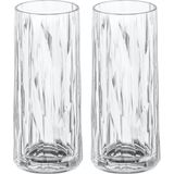 Longdrinkglas, 0.25 L, Set van 2, Organic, Transparant - Koziol | Club No. 3