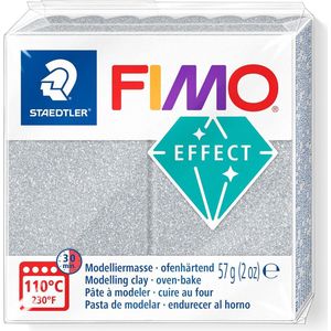 FIMO effect boetseerklei 57 g glitter zilver