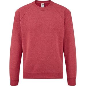 Fruit Of The Loom Kinderen Unisex Raglan mouwen Sweatshirt (Heather Rood)