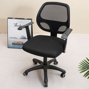 Ralfos ademende bureaustoelhoes zwart - Chair cover - Ralfos zitting Bureaustoelhoes - bureaustoel hoes - Hoes - Stretch - Kantoor en thuisgebruik - Wasmachine bestendig