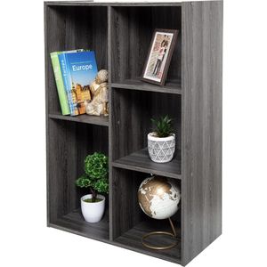 Houten plank / kubuskast / boekenkast / kast / open kast, Modulair, Design, kantoor, woonkamer, slaapkamer - Basic Storage Shelf - CX-23C - Grijs Eiken
