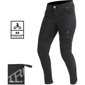 Trilobite 661 Parado Skinny Fit Ladies Jeans Long Black Level 2 30 - Maat - Broek