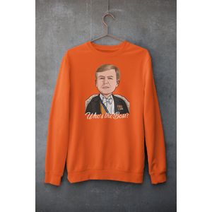 Oranje Trui Baas Willem Koningsdag - MAAT XL - Uniseks Fit - Oranje Feestkleding