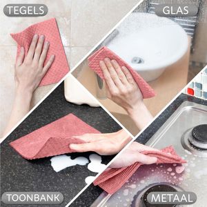 Zweedse vaatdoek | Milieuvriendelijk & Duurzaam Biologisch afbreekbare Cellulose Sponsdoeken | Absorberende Geurvrije Keuken Reinigingsdoek | Herbruikbare Keuken Eco Sponge Vervangt Papieren Handdoek