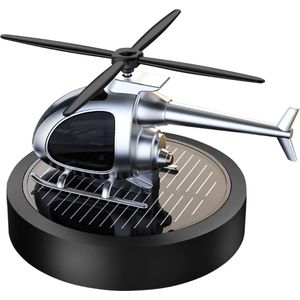 Kwak's Auto luchtverfrisser, zonne-vliegtuig roterende auto luchtverfrissers etherische olie diffuser geur auto decoratie auto interieur accessoires (zwart)