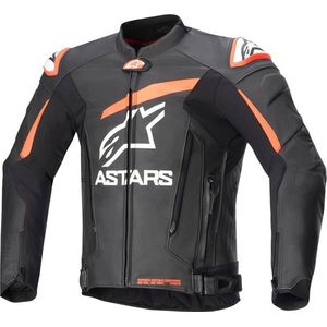 Alpinestars Gp Plus V4 Leather Jacket Black Red Fluo White 56 - Maat - Jas