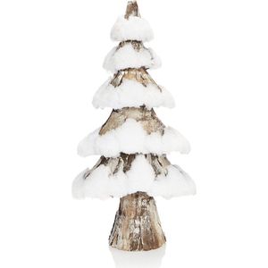 decoratieve kerstboom, kleine decoratieve boom, geweldige tafeldecoraties, ideaal voor de adventstijd, complementeert kransen en guirlandes (38cm met sneeuwwitje)