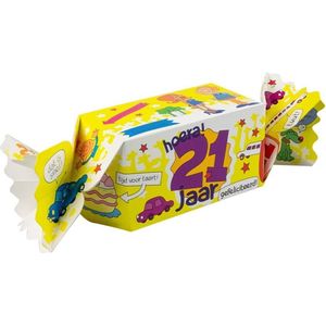 Kado/Snoepverpakking nieuw - 21 jaar