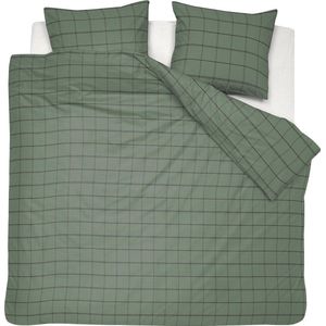 Premium Luxe Flanel Lits-jumeaux Dekbedovertrek Matthijs Groen | 240x200/220 | Warm En Hoogwaardig | Ideaal Tegen De Kou | Inclusief 2 Kussenslopen