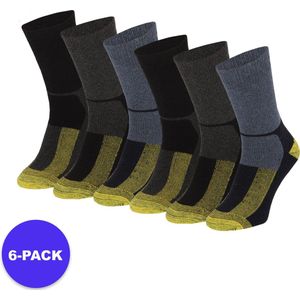 Apollo (Sports) - Wollen werksokken Thermo - Multi Color - Maat 46/48 - 6-Pack - Voordeelpakket