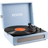 Retro Platenspeler Bluetooth in & out - Fenton RP118 - model 2024 - Geschikt voor alle platen - Ingebouwde speakers - Blauw