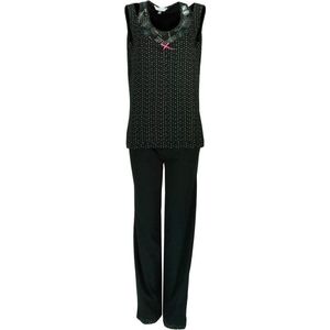 Irresistible Dames Pyjama - Katoen - Zwart - Maat S