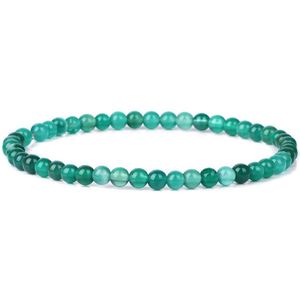 Bixorp Gems Groene Portland Agaat Edelstenen Armband 4mm - Edelsteen Kralenarmband - Spiritueel Cadeau - 18cm