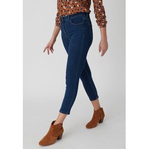 Damart - 5-pocketjeans met effect platte buik, Perfect Fit by Damart 7/8-jeans, slim fit - Dames - Blauw - 48