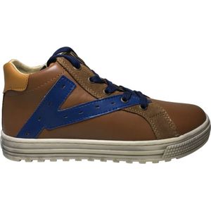 Naturino - Snip High - mt 34 - veter rits hoge lederen sneakers - cognac blauw