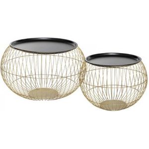 Salontafel set metaaldraad goud - set van 2