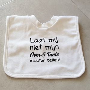 Baby slabbetje cadeau tekst oom en tante zwangerschap bekendmaking aankondiging voor de liefste aanstaande geboorte gaat worden jullie worden zwangerschapsaankondiging