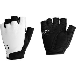 BBB Cycling CoolSupport - Fietshandschoenen Zomer - 15 - 25 °C - Medium Padding - Antislip Handpalm - Wielrenhandschoenen Heren & Dames - Wit - Maat S - BBW-72
