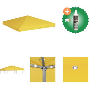 vidaXL Prieeldak 270 g/m² 3x3 m geel Partytent Inclusief Reiniger