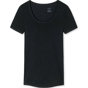 SCHIESSER Personal Fit T-shirt (1-pack) - dames shirt korte mouwen zwart - Maat: L