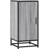 vidaXL - Dressoir - 35,5x35x76 - cm - bewerkt - hout - en - metaal - grijs - sonoma