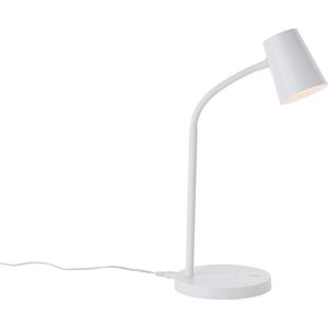 Brillant ILLA - Bureaulamp - Dimbaar - LED 5W 3000K - Draadloos opladen - Wit