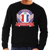 Zwart France drinking team sweater zwart heren - Frankrijk kleding S