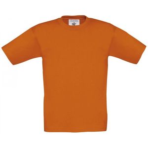 T-shirt Kind 5/6 Y (5/6 ans) B&C Ronde hals Korte mouw Orange 100% Katoen