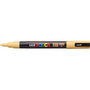 Krijtstift - Chalkmarker - Universele Marker - Uni Posca Marker - Oranje - 4 Abrikoos - PC-3M - 0,9mm - 1,3mm - 1 stuk