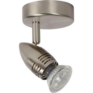 Lucide CARO-LED - Plafondspot - Ø 9 cm - LED - GU10 - 1x5W 2700K - Mat chroom