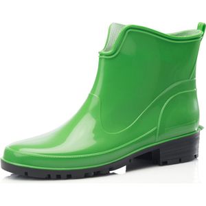 Ladeheid LA-LMG-930-Elke Dames Regenlaarzen - Rubber - Enkelhoogte - PVC - Waterdicht – Groen – 41