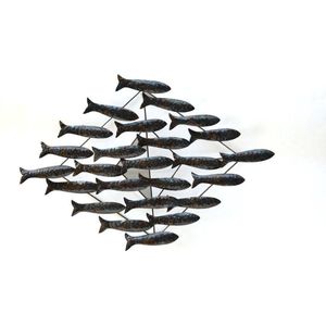 wandornament - vissen - 60 x 42 cm - fairtrade uit Indonesië