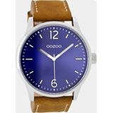 OOZOO Timepieces C9046 - Horloge - Bruin/Blauw/RVS - 46mm