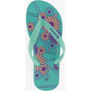 Copacabana kinder teenslippers met bloemenprint - Blauw - Maat 33