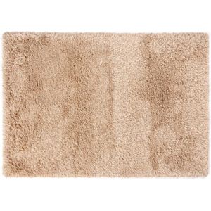 Dime 12 - Luxe Hoogpolig vloerkleed in Beige / Zand