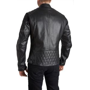Pando Moto Twin Leather Jacket Black S - Maat - Jas