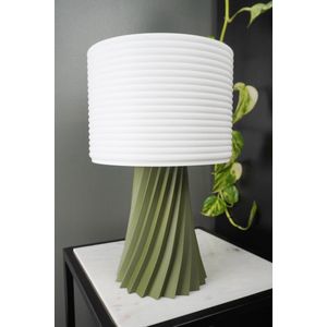 TafelLamp Misaki Groen - Staande Lamp - Geproduceerd in Brabant van Duurzaam Materiaal - 3d geprint - Slaapkamer - Woonkamer - Bureau - Werkkamer