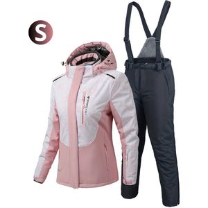 Bovista Skipak - SkiBroek - Wintersport - Skijas - Ski Suit - Dames - 2-Delig - Zalmroze - Maat XXS