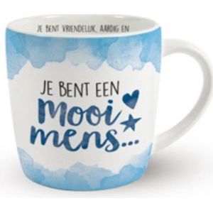 Koffie - Mok - Mooi Mens - lint: ""Speciaal voor jou"" - Cadeauverpakking met gekleurd lint