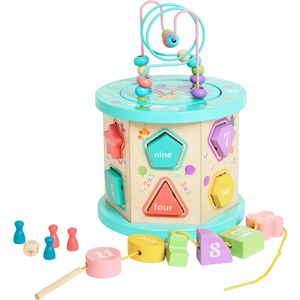 Houten speelgoed-kralen zeshoekige cilinder-herkennen van kleurpatronen Activity-Center-kralenspellen-verlichting onderwijs-verjaardagscadeaus-Feestdagen cadeau-16,5*13,5*23,5CM