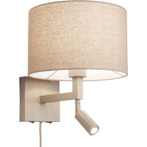 Lumidora Wandlamp 31447 - Voor binnen - SIENA - 2 Lichts - Ingebouwd LED - 1.0 Watt - 2700 Kelvin - Beige - Zand - Metaal