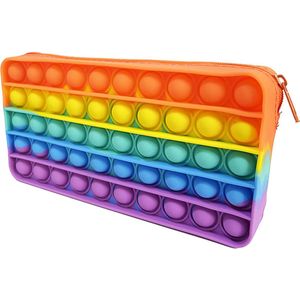 Pop it etui - Fidget toys - Pennenzak - Speelgoed - Jongens - Meisjes - Rainbow - Regenboog - multicolor - Schoencadeautjes sinterklaas