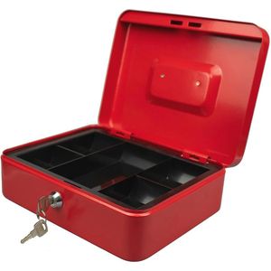 Petty Cash Box 8"" - Veilige Opslag voor Losse Verandering met 2 Sleutels en Verwijderbare Lade
