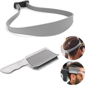 Verstelbare blend fade kam voor mannen - Tondeusekam haarsnijset met sjabloon - Siliconen kapperskam - Barbiers kam
