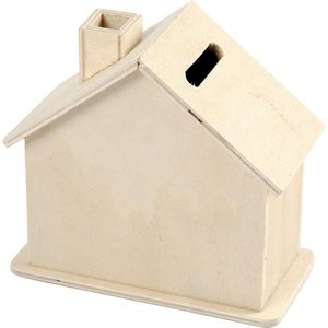 Spaarhuis, afm 10,1x10x5,4 cm, 10 stuks, triplex