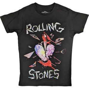 The Rolling Stones - Hackney Diamonds Heart Heren T-shirt - 2XL - Zwart
