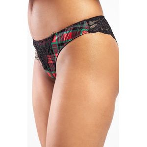 Gusto Dames Lingerie Brazillian Hipster SALE-SALE (131-071) - Ondergoed Dames - Maat M - RODE-PLAID