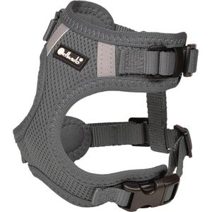 Petlando Hondenharnas Mesh Vest Antraciet - Hondentuig - 26-32/37-49 cm